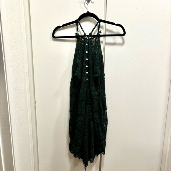 Intimately Free People Women’s Small She’s Got It Green Lace Mini Dress - Picture 3 of 6